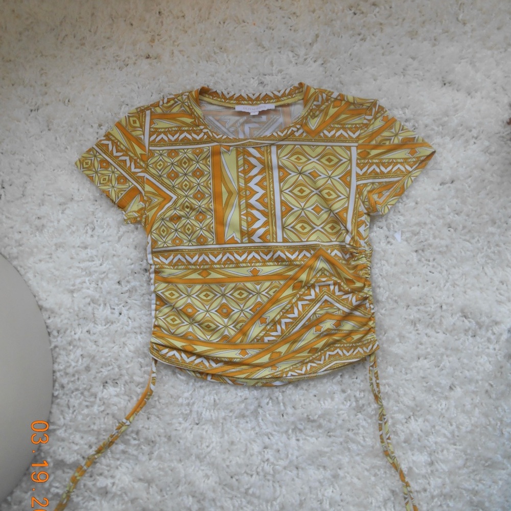 Geometric Pattern Crop Top